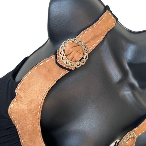 Soul Revival Leather Trim Pocket Tank Dress - Picture 4 of 12